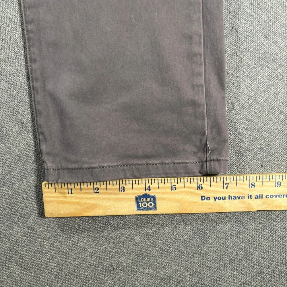 Lucky Brand 121 Slim Straight Pants Mens 31x30 Gray Stretch Chino 5-Pocket